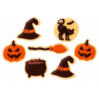 7 D�corations Halloween � En Chocolat Blanc