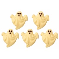 5 D�corations Fant�me Halloween � En Chocolat Blanc