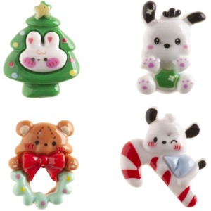 1 F�ve Figurine de No�l Adorable 2D pour Galette des Rois � 3 cm � En Plastique