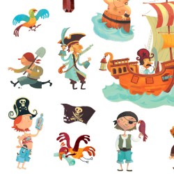 160 Stickers Pirates. n°1
