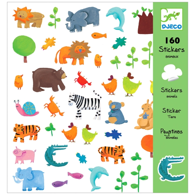 160 Stickers Animaux 