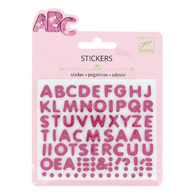 Mini stickers Lettres glitter Relief 