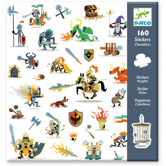 160 Stickers Chevaliers 