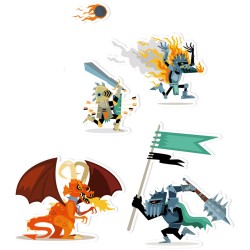 160 Stickers Chevaliers. n�2