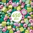 450 Perles en Bois - Feuilles et Fleurs