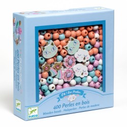 450 Perles en Bois - Arc-en-Ciel Pastel. n1