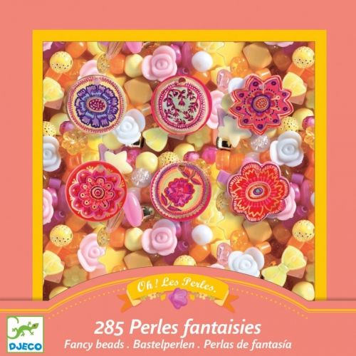 450 Perles en plastique - Fleurs 