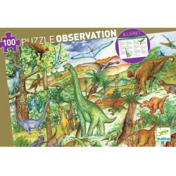 Puzzle Observation Dinosaures  +  Livret - 100 pices. n4
