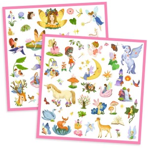 160 Stickers Mtalliss Fantasy