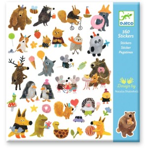 160 Stickers Fluffy Friends