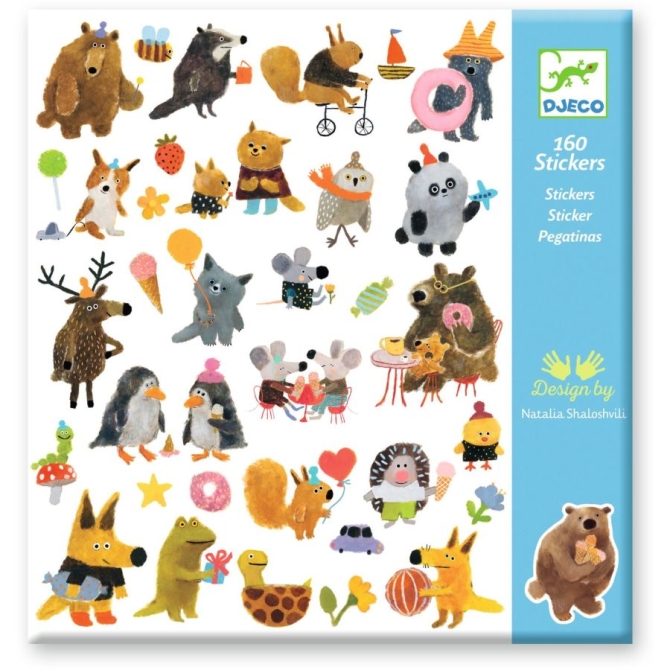 160 Stickers Fluffy Friends 