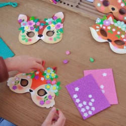 4 Masques Mosaïques Animaux de la Forêt - DIY. n°2