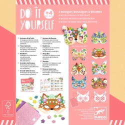 4 Masques Mosaïques Animaux de la Forêt - DIY. n°9