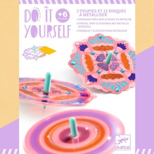 Kit 2 Toupies et 12 Disques Flower � M�talliser- DIY
