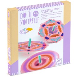 Kit 2 Toupies et 12 Disques Flower � M�talliser- DIY. n�1