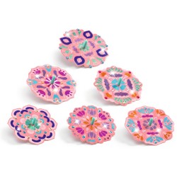 Kit 2 Toupies et 12 Disques Flower � M�talliser- DIY. n�2