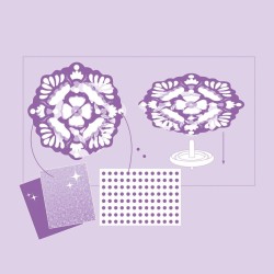 Kit 2 Toupies et 12 Disques Flower � M�talliser- DIY. n�5