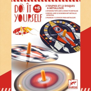 Kit 2 Toupies et 12 Disques Hypno Cosmos � M�talliser - DIY