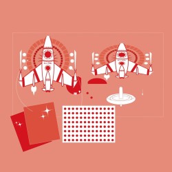 Kit 2 Toupies et 12 Disques Hypno Cosmos à Métalliser - DIY. n°6