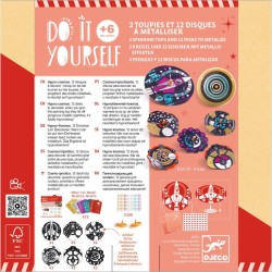 Kit 2 Toupies et 12 Disques Hypno Cosmos à Métalliser - DIY. n°7