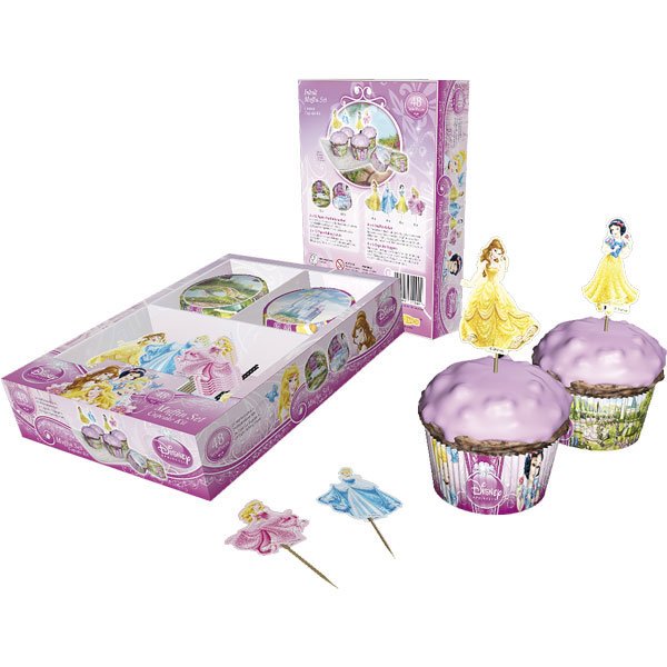 Kit 24 Caissettes et Dco  Cupcakes Princesses Disney 