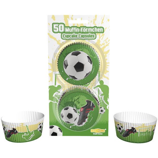 50 Caissettes  Cupcakes Football 