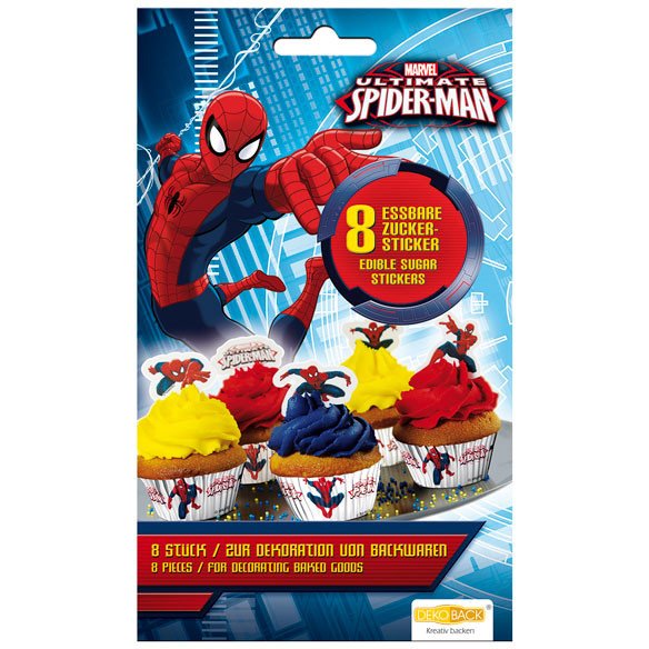 8 Stickers en sucre Spiderman 