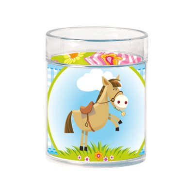 Verre Decopop  personnaliser (dcor poney) 