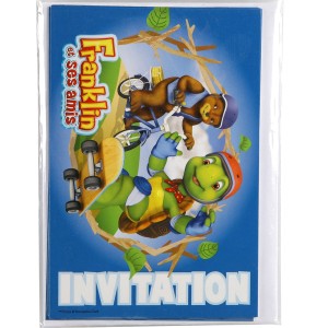 6 invitations Franklin et ses amis