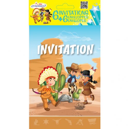 6 Invitations Indiens Et Cowboys Pour L Anniversaire De Votre Enfant Annikids