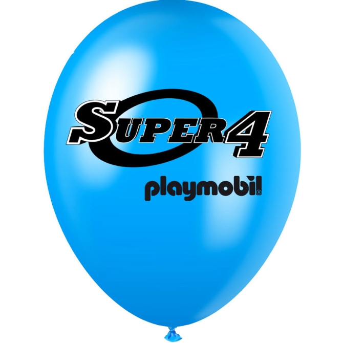 6 Ballons Super 4 Playmobil 