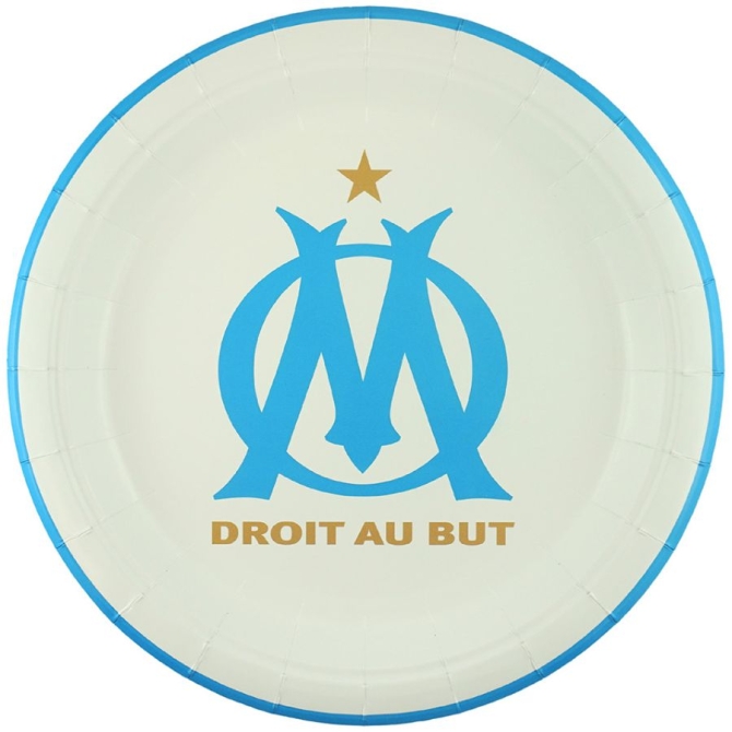 6 Assiettes Foot OM 