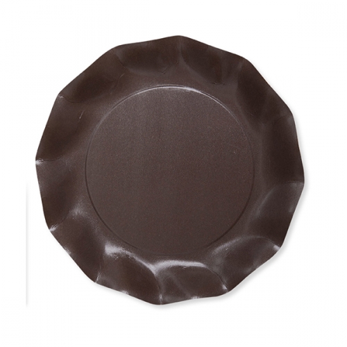 8 Petites Assiettes Compostable Marron 