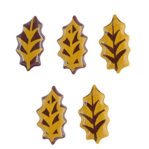 6 Mini Feuilles de Houx - Chocolat Noir 
