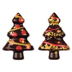 2 Sapins 3D - Chocolat Noir