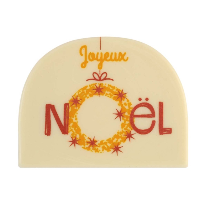 2 Embouts de Bche Joyeux Nol (8 cm) - Chocolat Blanc 