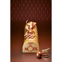 2 Embouts de Bche Joyeux Nol (8 cm) - Chocolat Blanc. n1