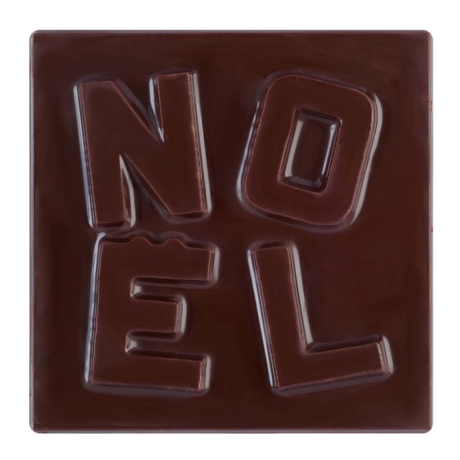 2 Embouts de Bche Nol Relief (8 cm) - Chocolat Noir 
