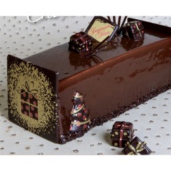 2 Embouts de Bche Paquet Cadeau (8 cm) - Chocolat Noir. n1