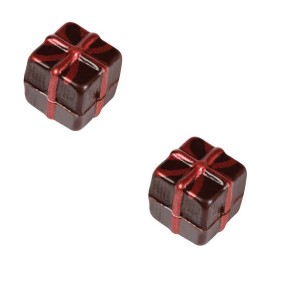 2 Paquets Cadeaux 3D (2,4 cm) - Chocolat Noir