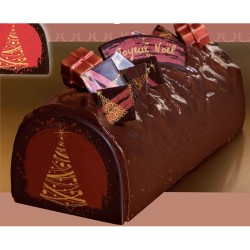 2 Embouts de Bche Sapin Arabesque (7, 7 cm) - Chocolat Noir. n1