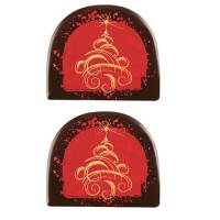 2 Embouts de Bche Arabesque (7,7 cm) - Chocolat Noir