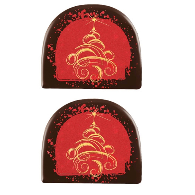 2 Embouts de Bche Arabesque (7, 7 cm) - Chocolat Noir 