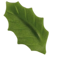 10 Feuilles de Houx Vert Fonc (4, 7 cm) - Azyme. n1