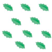 10 Feuilles de Houx Vert CLair (4,7 cm) - Azyme