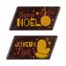 2 Plaquettes Joyeux Noël Boule + Gant (5,5 cm) - Chocolat Noir. n°1