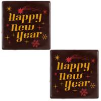 2 Carrs Happy New Year (5 cm) - Chocolat Noir