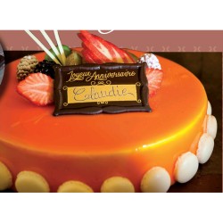 2 Plaquettes Joyeux Anniversaire A Graver (8, 8 cm) - Chocolat Noir. n1