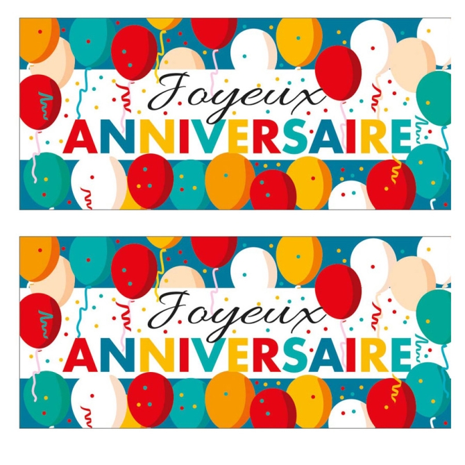 2 Plaquettes Joyeux Anniversaire Ballons (9 cm) - Azyme 