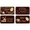 4 Plaquettes Joyeux Pâques (5,5 cm) - Chocolat Noir images:#0